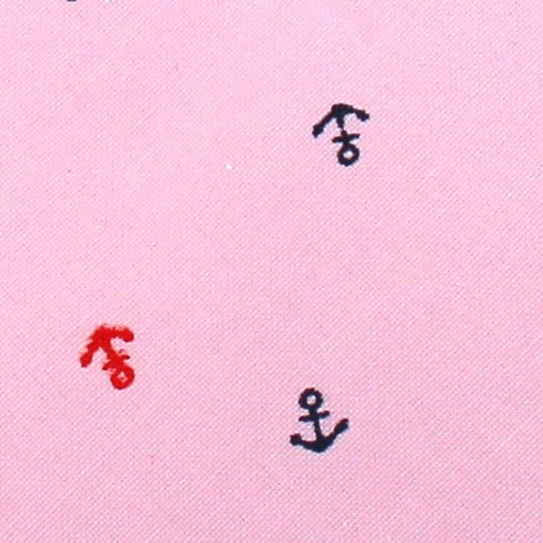 Corbata Estrecha Anclas Rosa