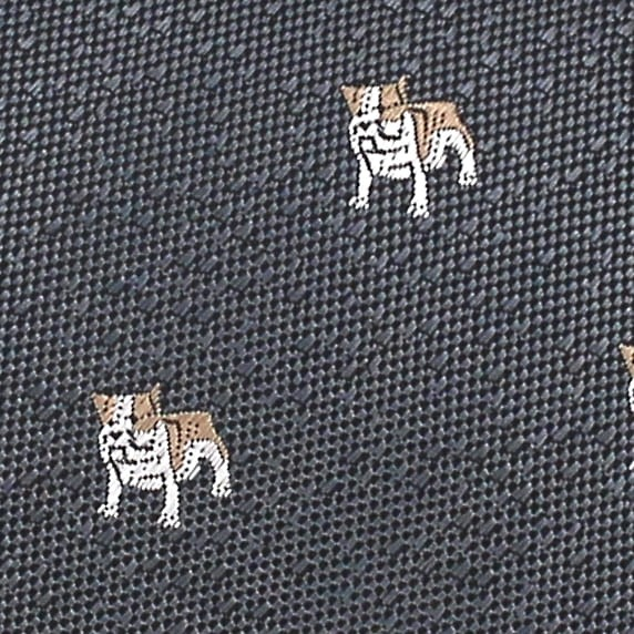 Corbata Estrecha Bulldog Gris