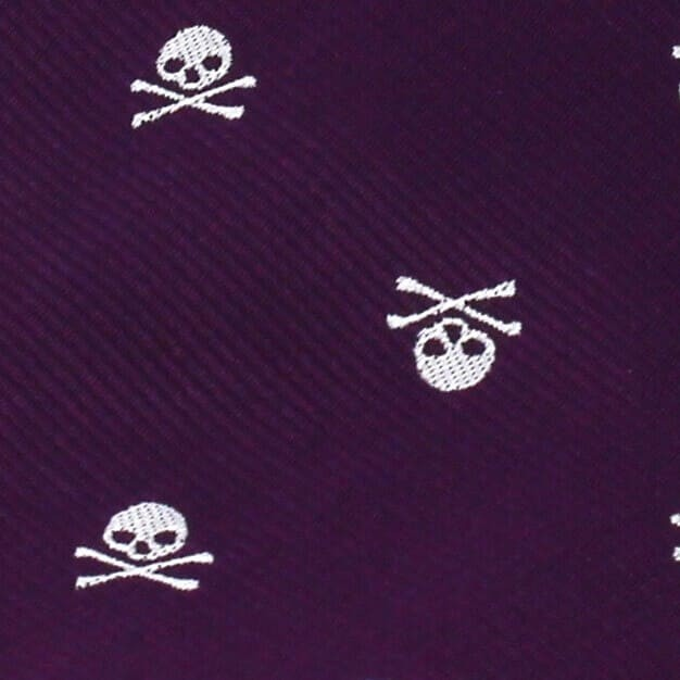 Corbata Estrecha Calaveras Morada