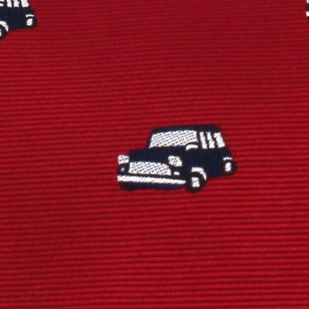 Corbata Estrecha Coches Roja