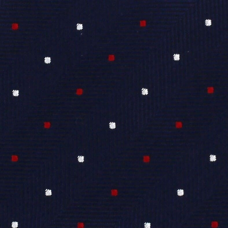 Corbata Estrecha de Lunares Azul Marino