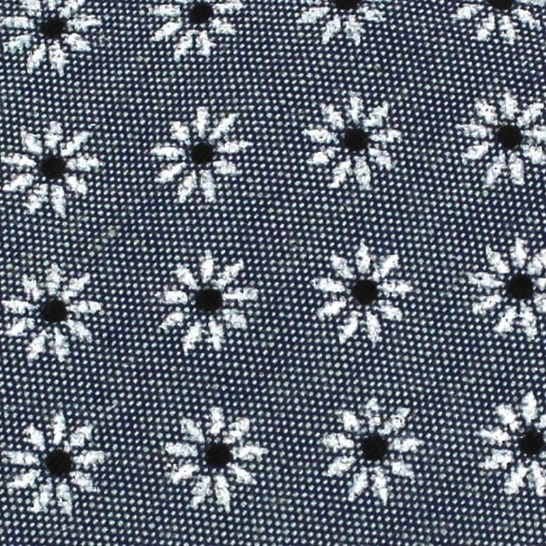 Corbata Estrecha Estampada Gris Floral