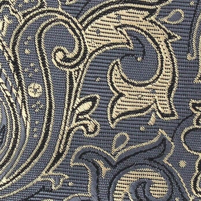 Corbata Estrecha Paisley Gris