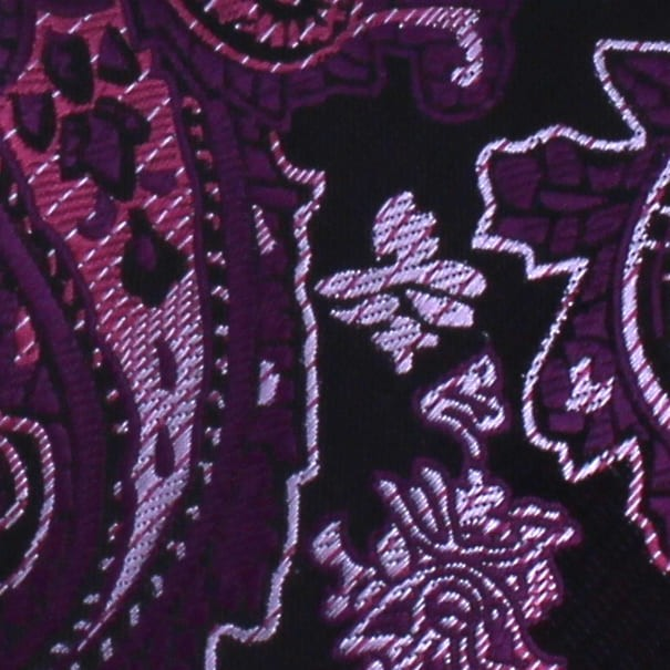 Corbata Estrecha Paisley Morada