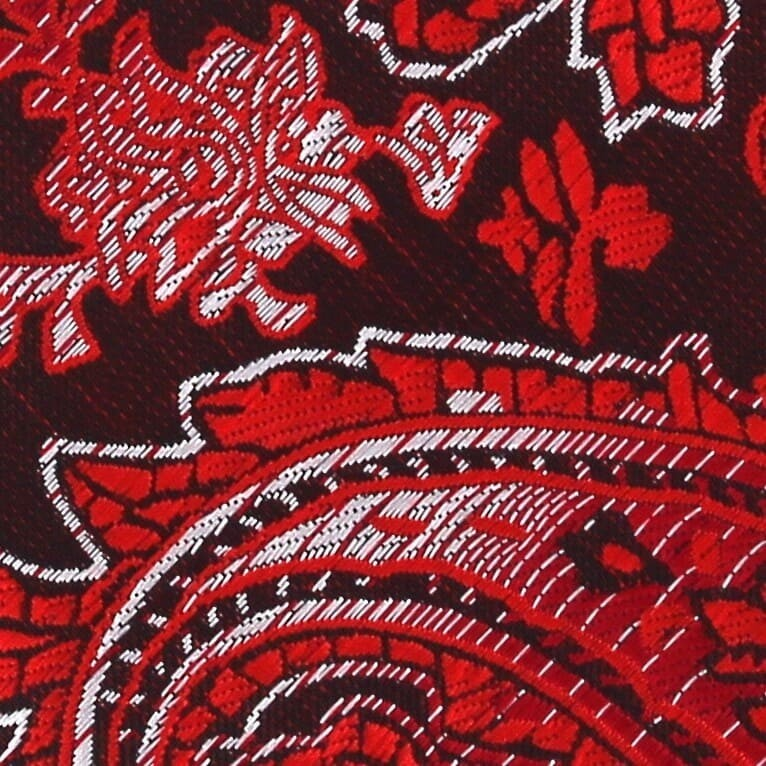 Corbata Estrecha Paisley Roja