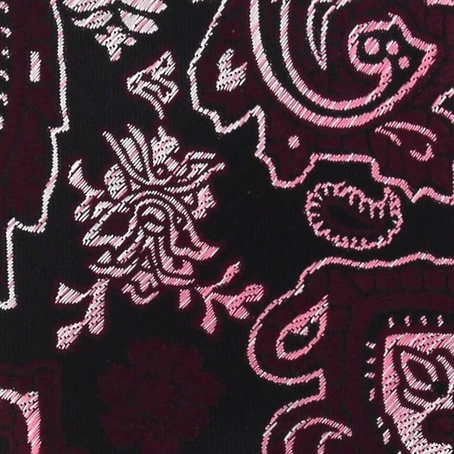 Corbata Estrecha Paisley Roja Burdeos