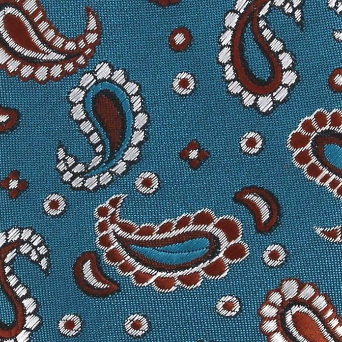 Corbata Estrecha Paisley Verde Esmeralda