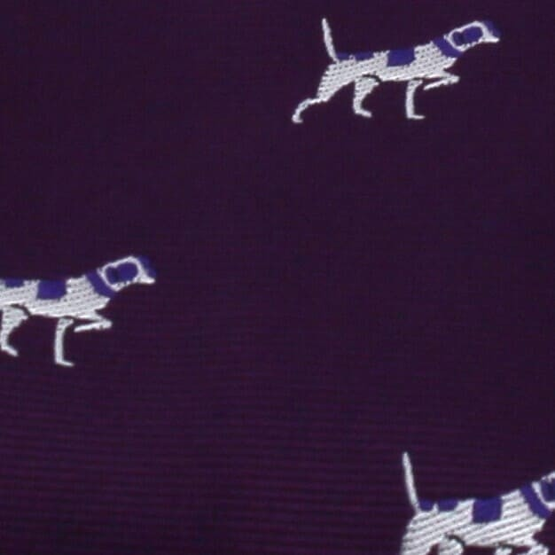 Corbata Estrecha Perros Morada