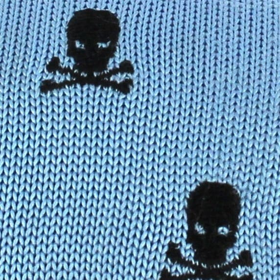 Corbata Punto Calaveras Azul Celeste
