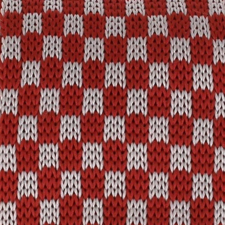Corbata Punto Cuadros Marrón y Gris