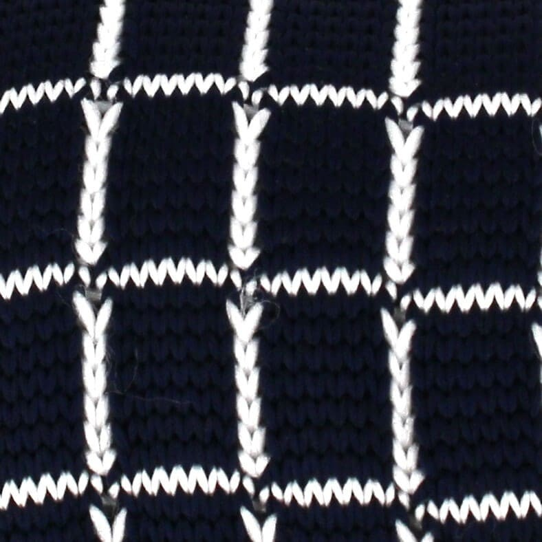 Corbata Punto Cuadros Negra y Blanca