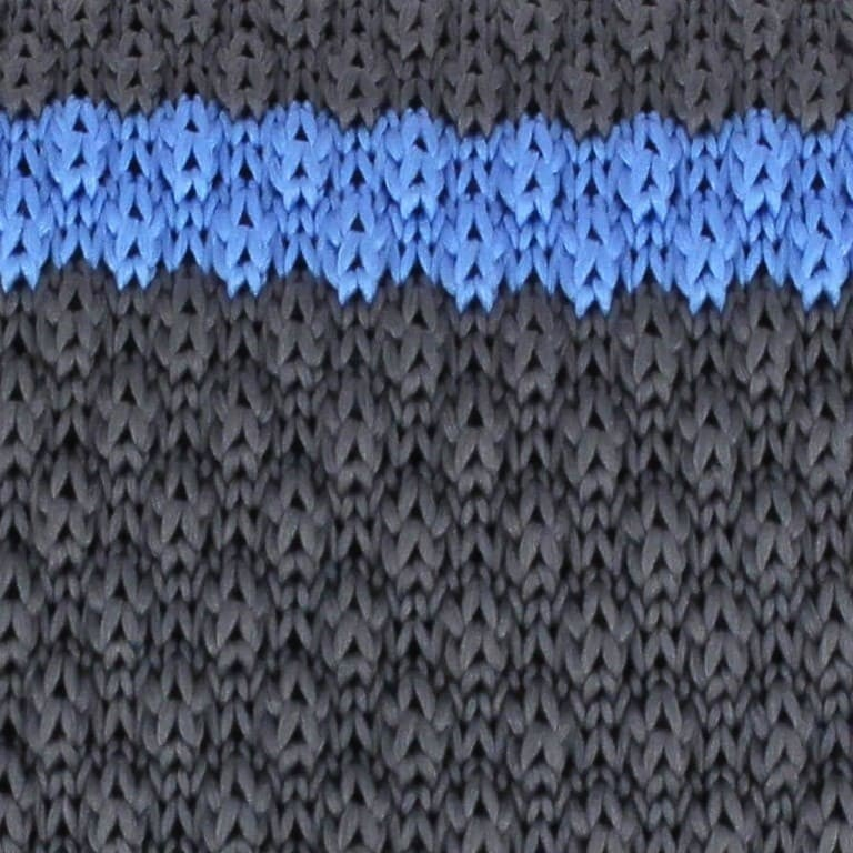 Corbata Punto Gris Rayas Azules