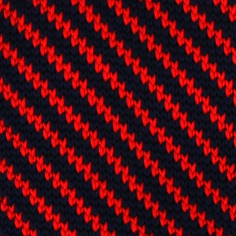 Corbata Punto Rayas Diag. Roja y Azul