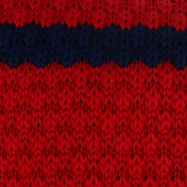 Corbata Punto Roja Rayas Azules