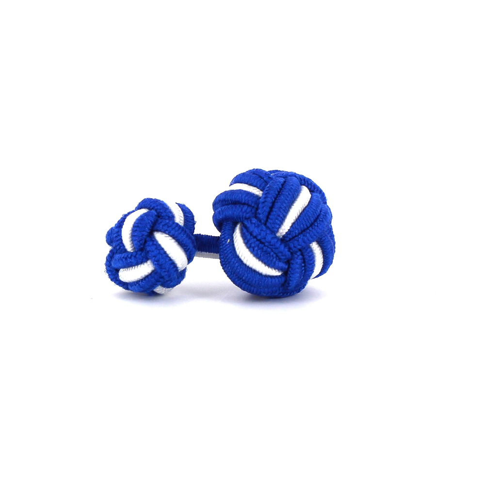 Gemelos Bola Grande Azul Marino y Blanco