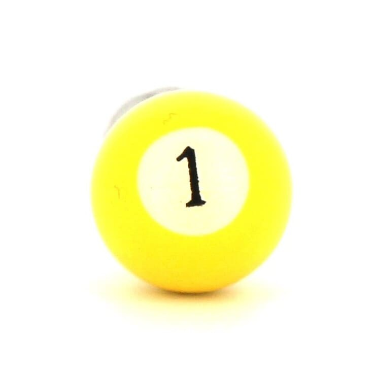 Gemelos Bolas Billar Amarillo 1
