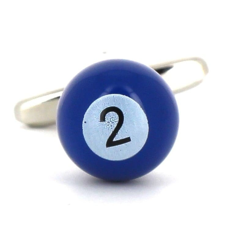 Gemelos Bolas Billar Azul 2