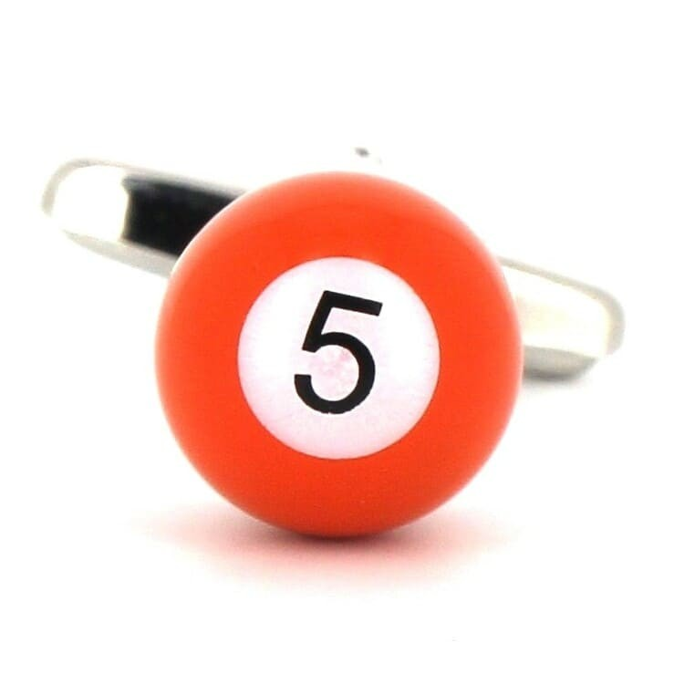 Gemelos Bolas Billar Naranja 5