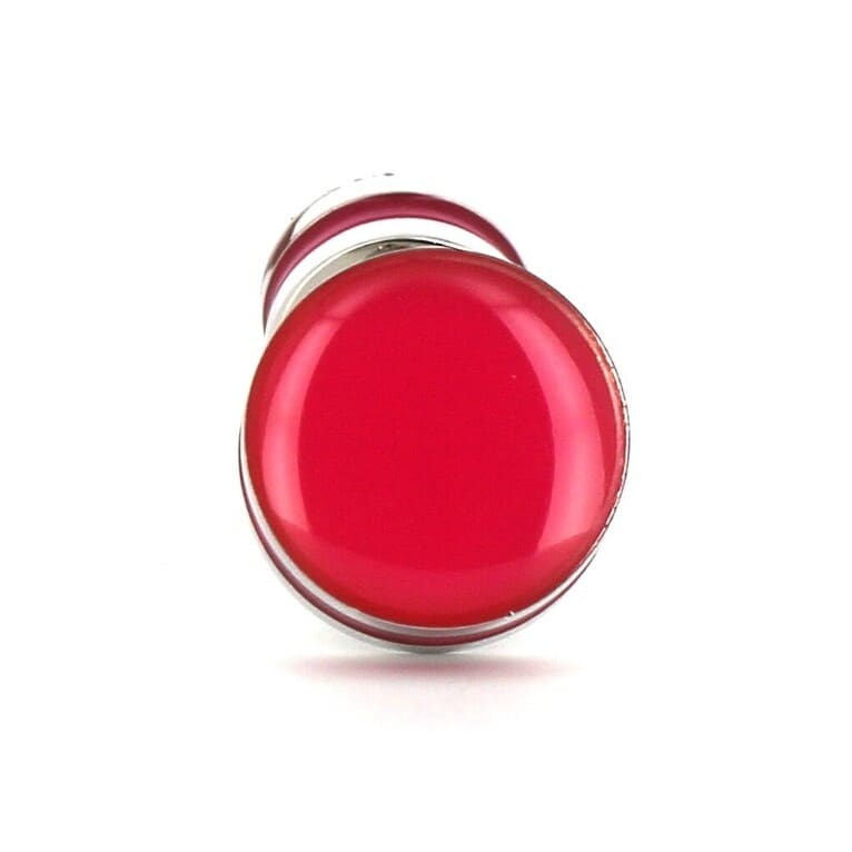Gemelos Esmaltados Doble Bola Fucsia