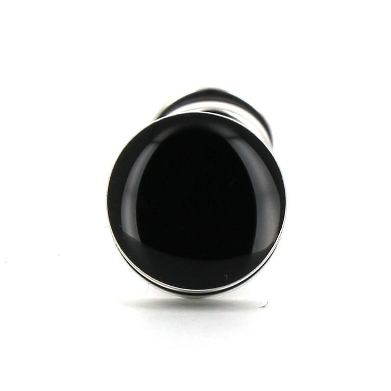 Gemelos Esmaltados Doble Bola Negros III