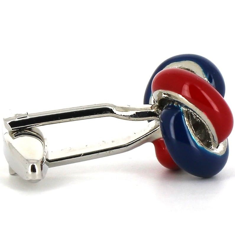 Gemelos Nudos Rojo y Azul Marino