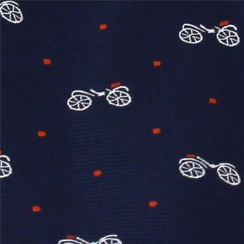 Corbata Estrecha Bicicletas Retro Azul