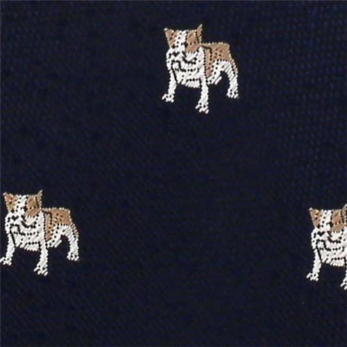 Corbata Estrecha Bulldog Azul