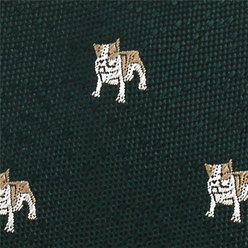 Corbata Estrecha Bulldog Verde