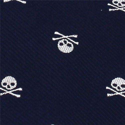 Corbata Estrecha Calaveras Azul Oscuro