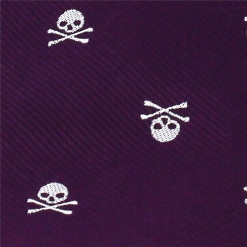 Corbata Estrecha Calaveras Morada