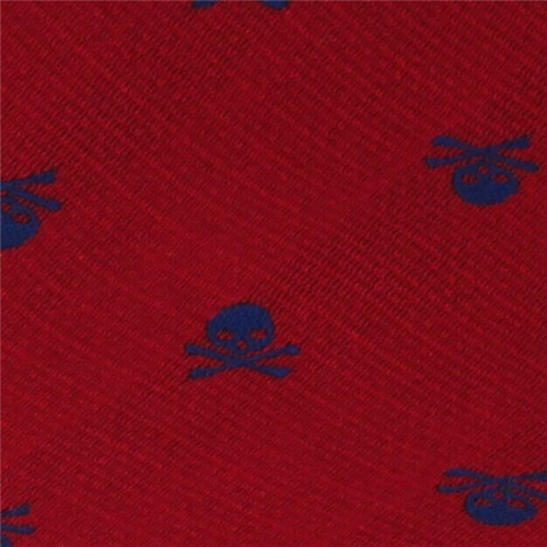 Corbata Estrecha Calaveras Roja