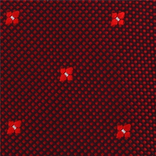 Corbata Estrecha Cruces y Puntos Roja
