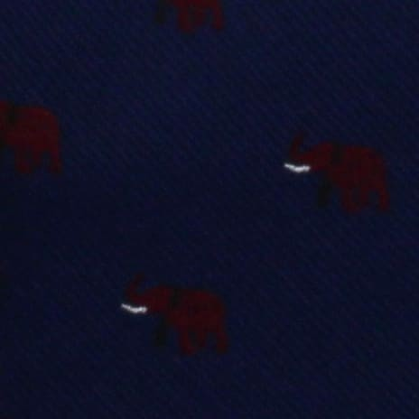 Corbata Estrecha Elefantes Azul
