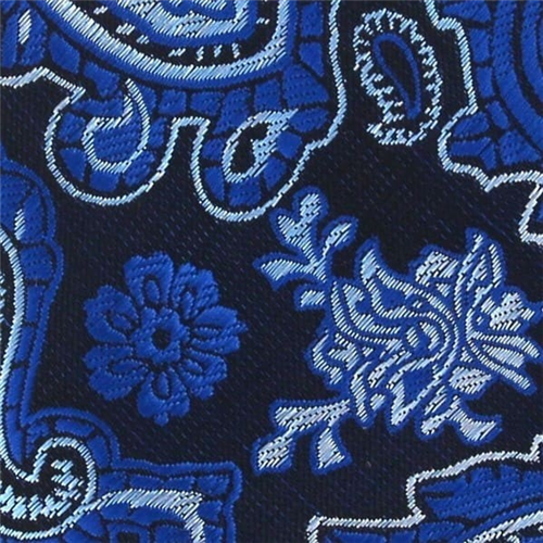 Corbata Estrecha Paisley Azul