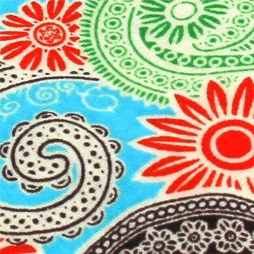 Corbata Estrecha Paisley Azul Turquesa