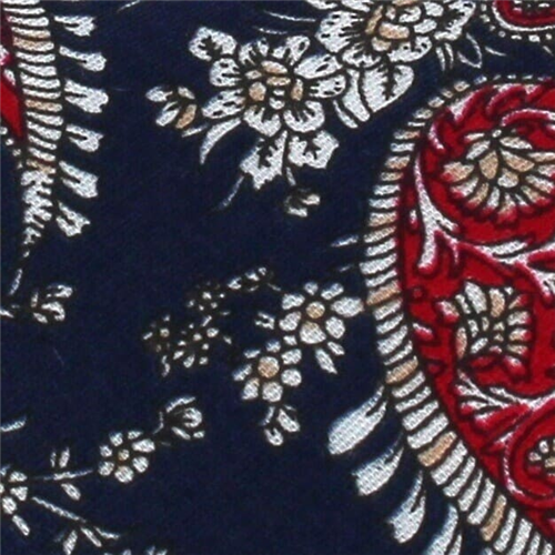 Corbata Estrecha Paisley Azul y Roja