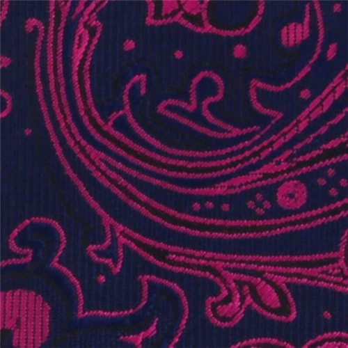 Corbata Estrecha Paisley Fucsia y Azul Marino
