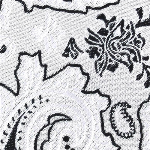 Corbata Estrecha Paisley Gris Plata