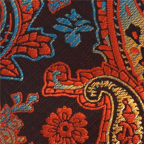 Corbata Estrecha Paisley Naranja