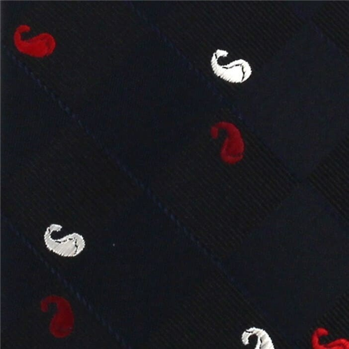 Corbata Estrecha Paisley Negra