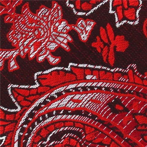 Corbata Estrecha Paisley Roja