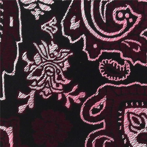 Corbata Estrecha Paisley Roja Burdeos