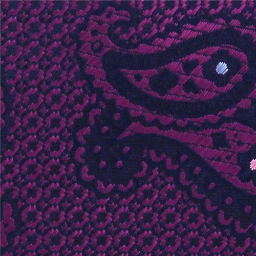 Corbata Estrecha Paisley Violeta y Azul