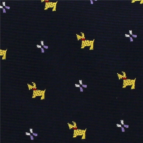 Corbata Estrecha Perritos Azul Marino