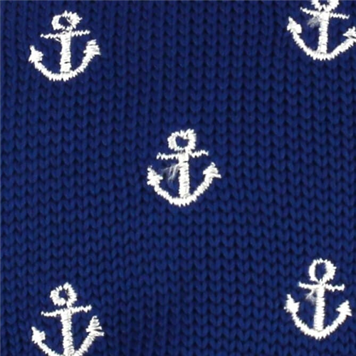 Corbata Punto Anclas Azul Marino