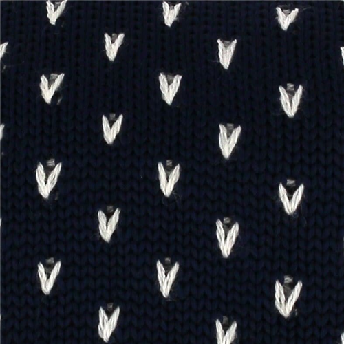 Corbata Punto Azul Marino con Motas Blancas