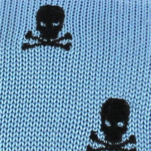 Corbata Punto Calaveras Azul Celeste