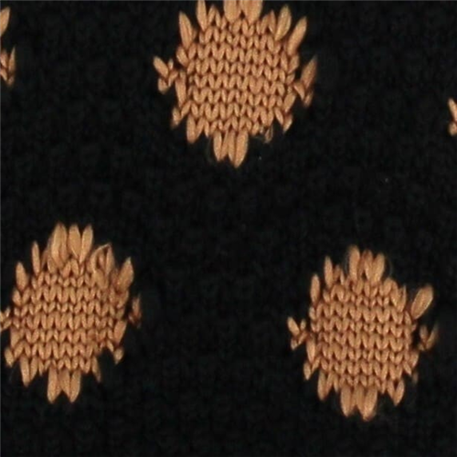 Corbata Punto Estampada Negra con Remiendos