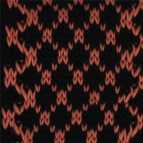 Corbata Punto Estampada Negra y Marrón
