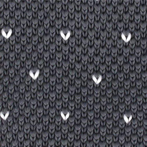 Corbata Punto Gris con Motas Blancas
